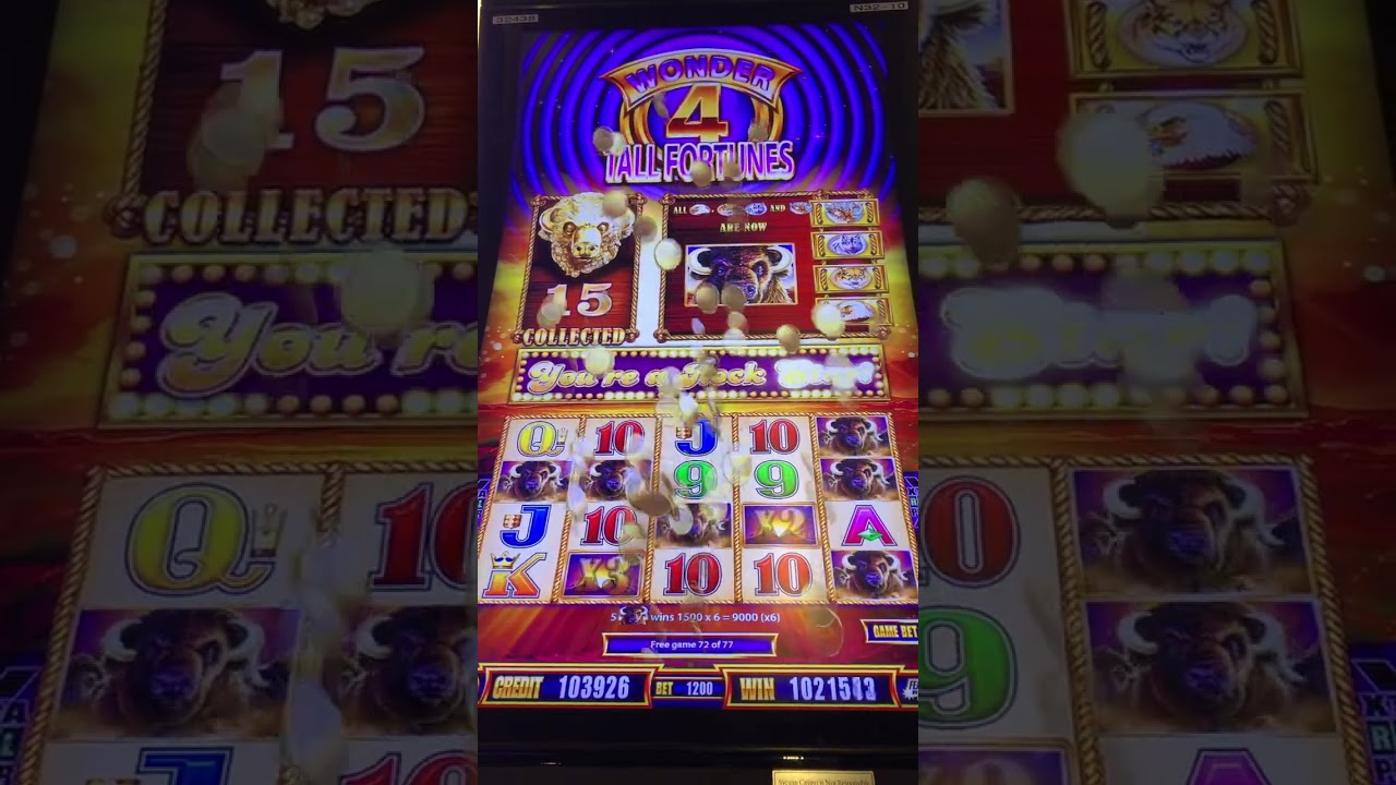 MASSIVE BONUS ROUND!!! $12 bet BUFFALO GOLD wonder four tall fortunes- 15 Gold Heads HOLY SH*T!!!!