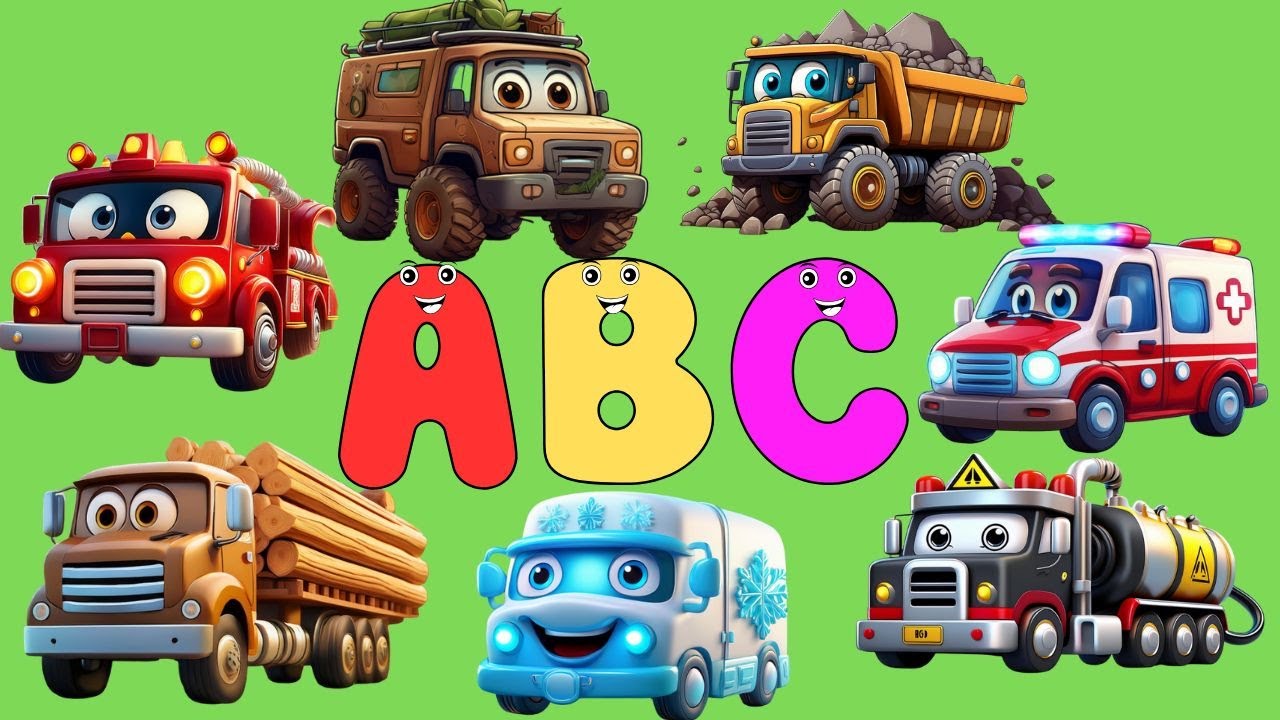 ABC Truck Song | Fun Alphabet Song I Cartoon Vehicles at Work | Kids Learning Video l Nursery Rhymes