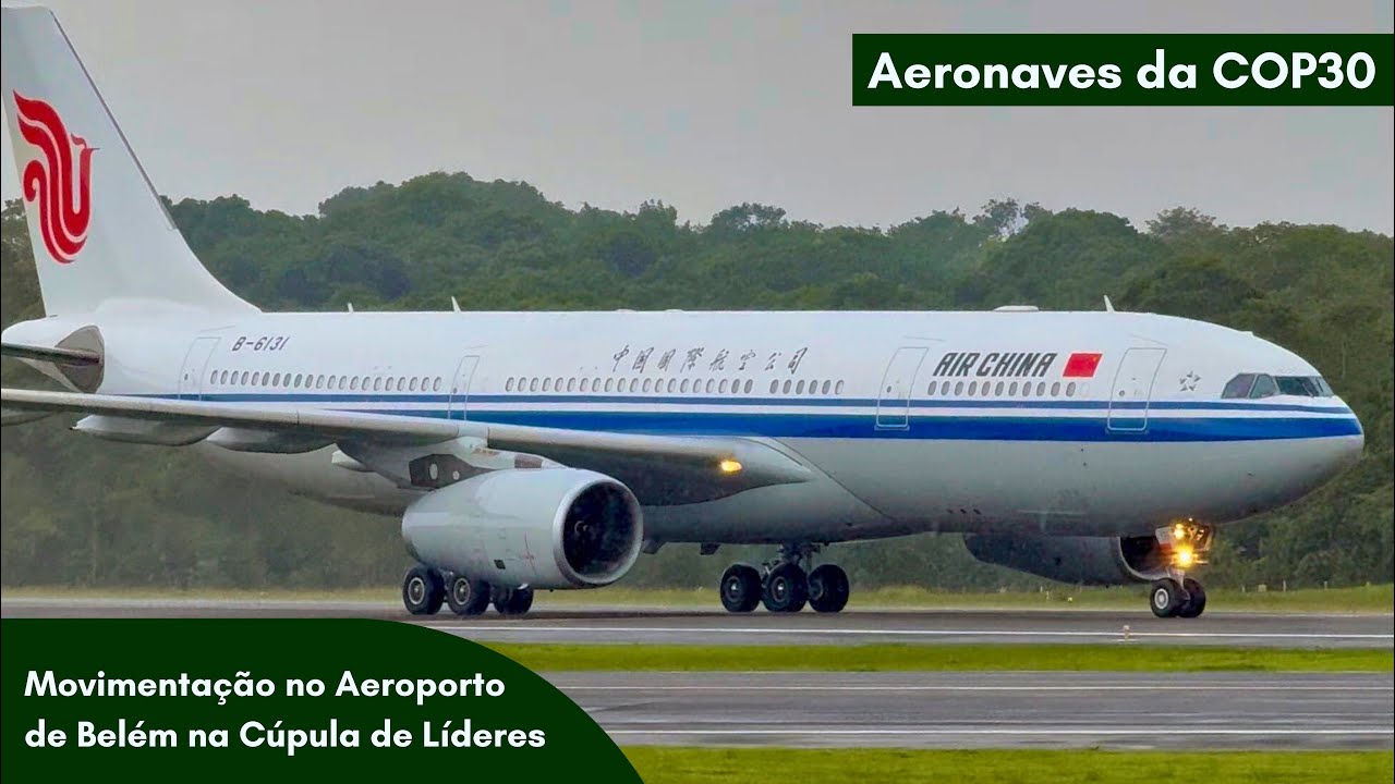 Aeronaves da COP30 em Belém  