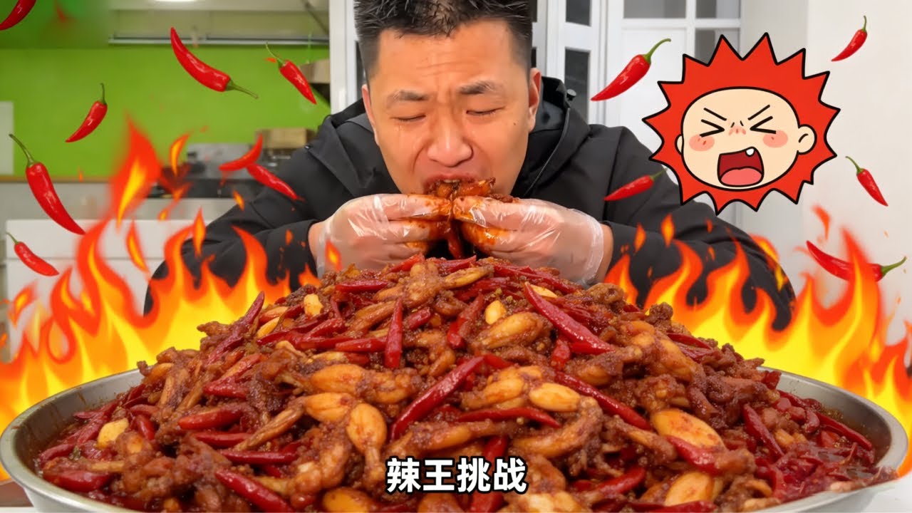 重庆超级爆辣牛蛙挑战！这个辣度“神仙“都接受不了！辣得眼泪直流【辣王刘泳杰】