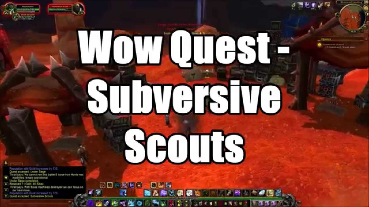 Wow Quest - Subversive Scouts | Phil P