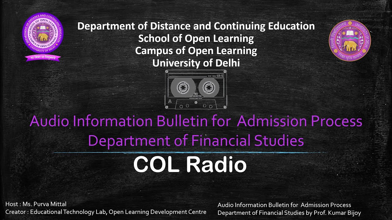 AUDIO INFORMATION BULLETIN  FOR ADMISSION PROCESS - BBA(FIA)