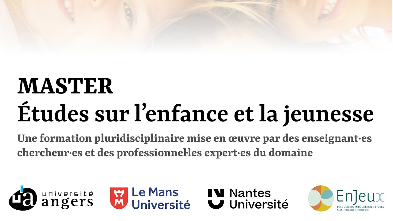 Présentation du Master Études sur l'enfance et la jeunesse par Yves Denéchère