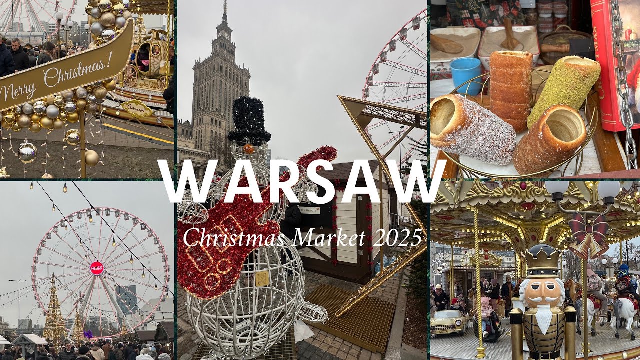 WARSAW CHRISTMAS MARKET 2025 🎄Downtown #travel  #warsaw  #beautiful  #walking #life #streetfood 