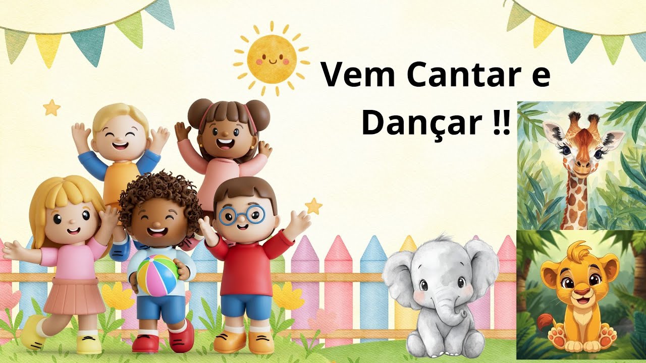 MÚSICA PARA DANÇAR E CANTAR INFANTIL -Bate Palminha Comigo 👏🎶 | Dança dos Animais 🐻AS CORES