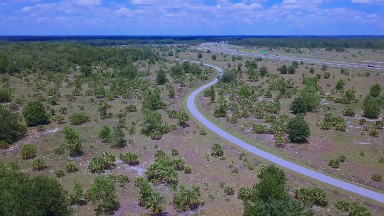 Aerial Drone Video: Tandem Adventurers riding their Tandem Bike -Neigborhood Lakes, Lake County, FL
