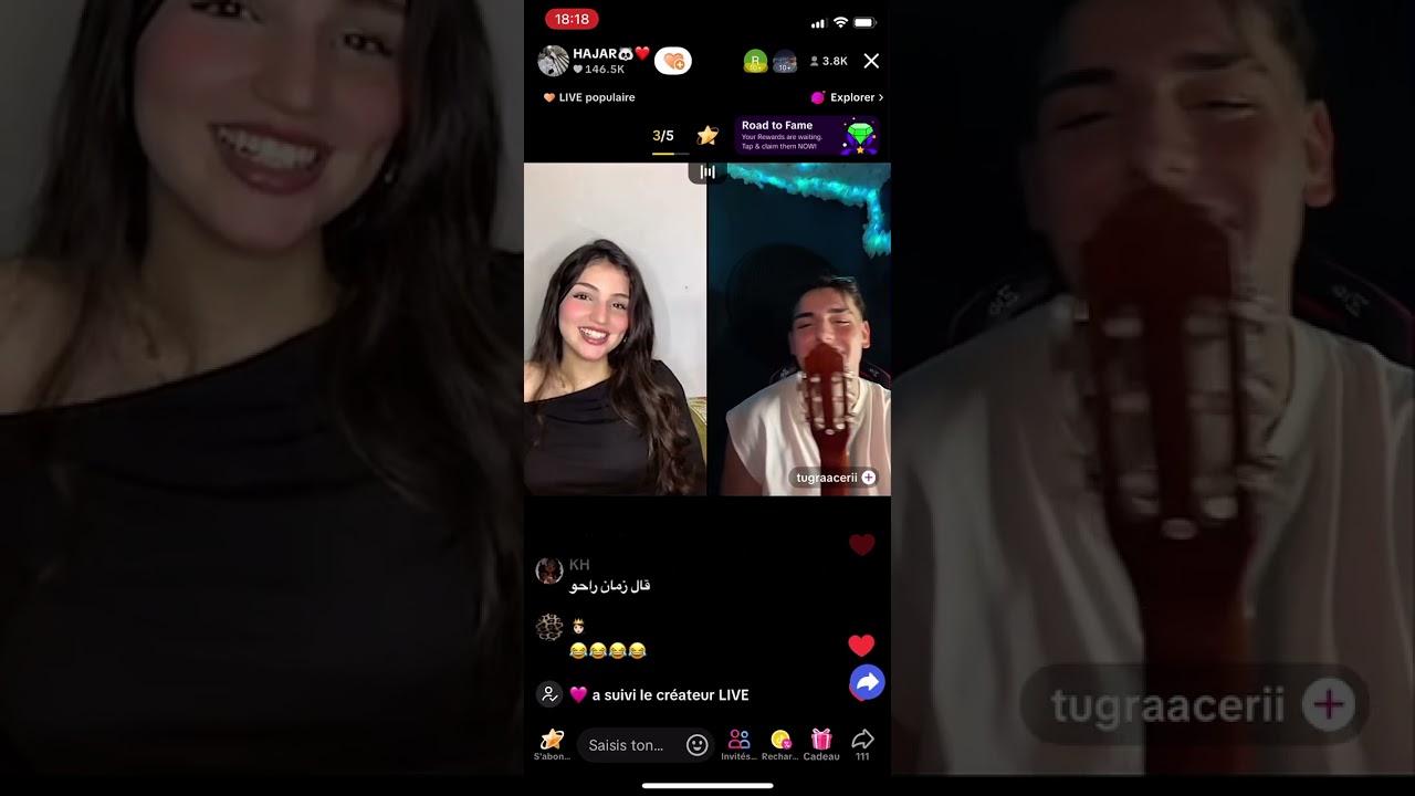 لايف هاجر وتورا التركي اول قست بينهم 