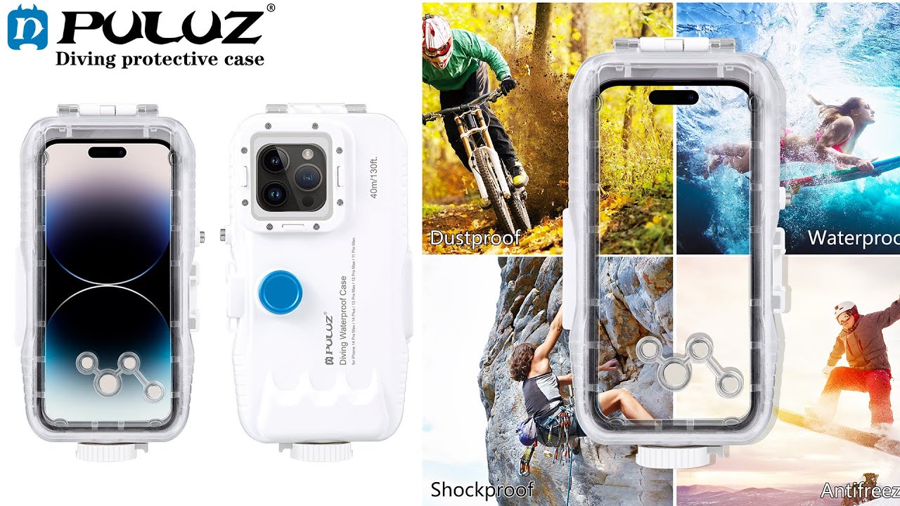 PULUZ 40m/130ft Waterproof Case for iPhone 14 / 14 Pro /iPhone 14 Plus / 14 Pro Max