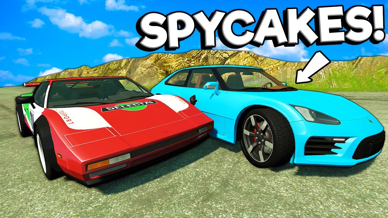 Spycakes & I Raced & Crashed Down a Mountain! - BeamNG Multiplayer Mod Gameplay