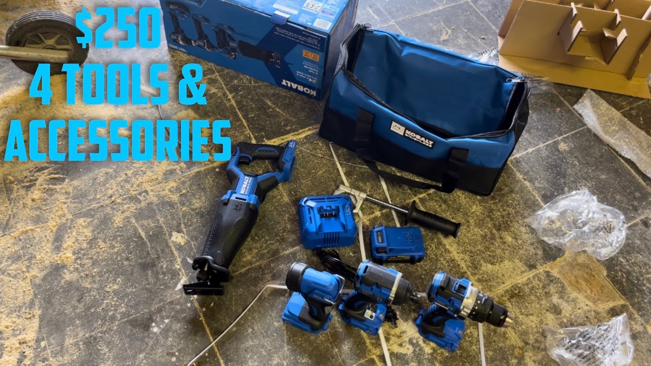 Kobalt Next-Gen 4-Tool 24-volt Max Brushless Power Tool Combo review & demo #4913885