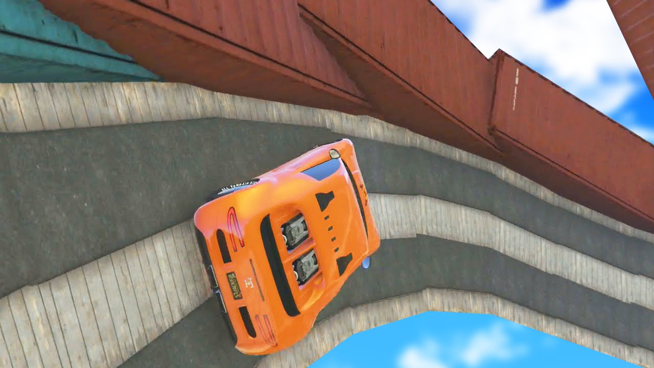EXTREME CONTAINER SPIRAL STUNTS (GTA 5 Funny Moments)
