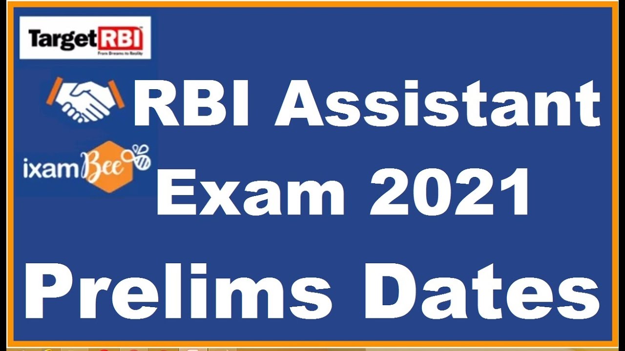 RBI Assistant 2021 Exam Dates