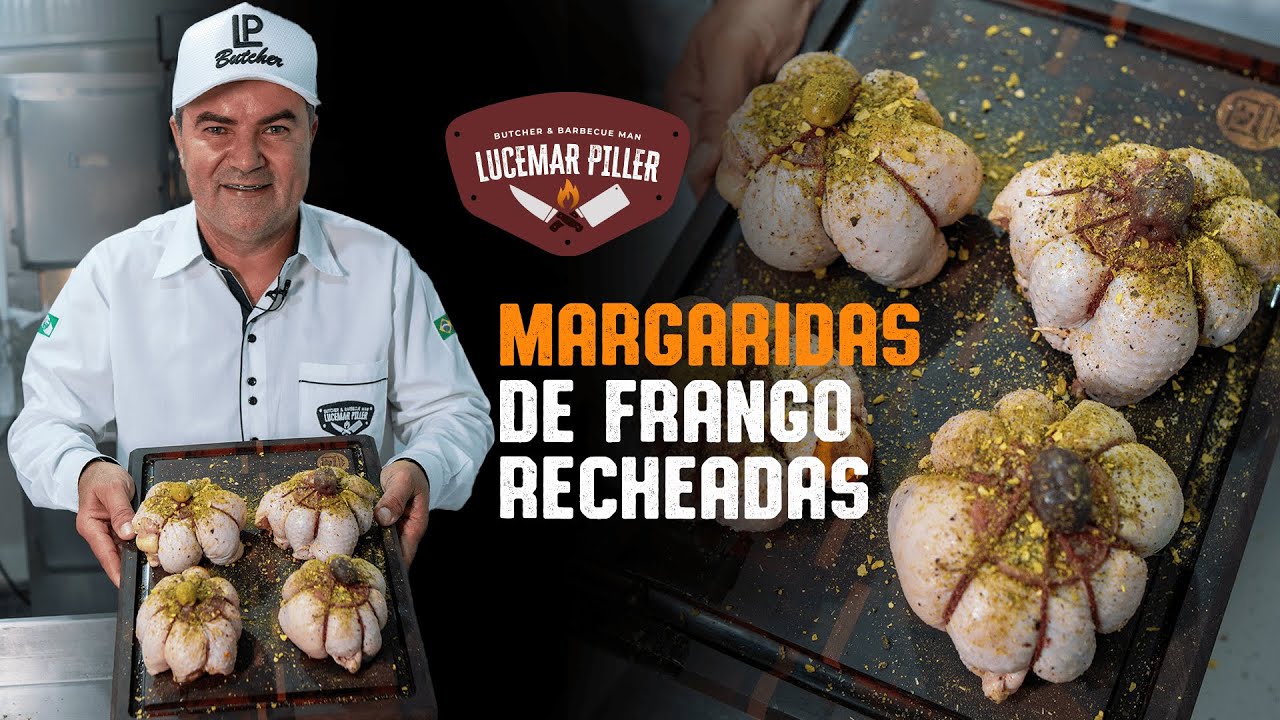 Margaridas de Frango recheadas - LUCEMAR PILLER