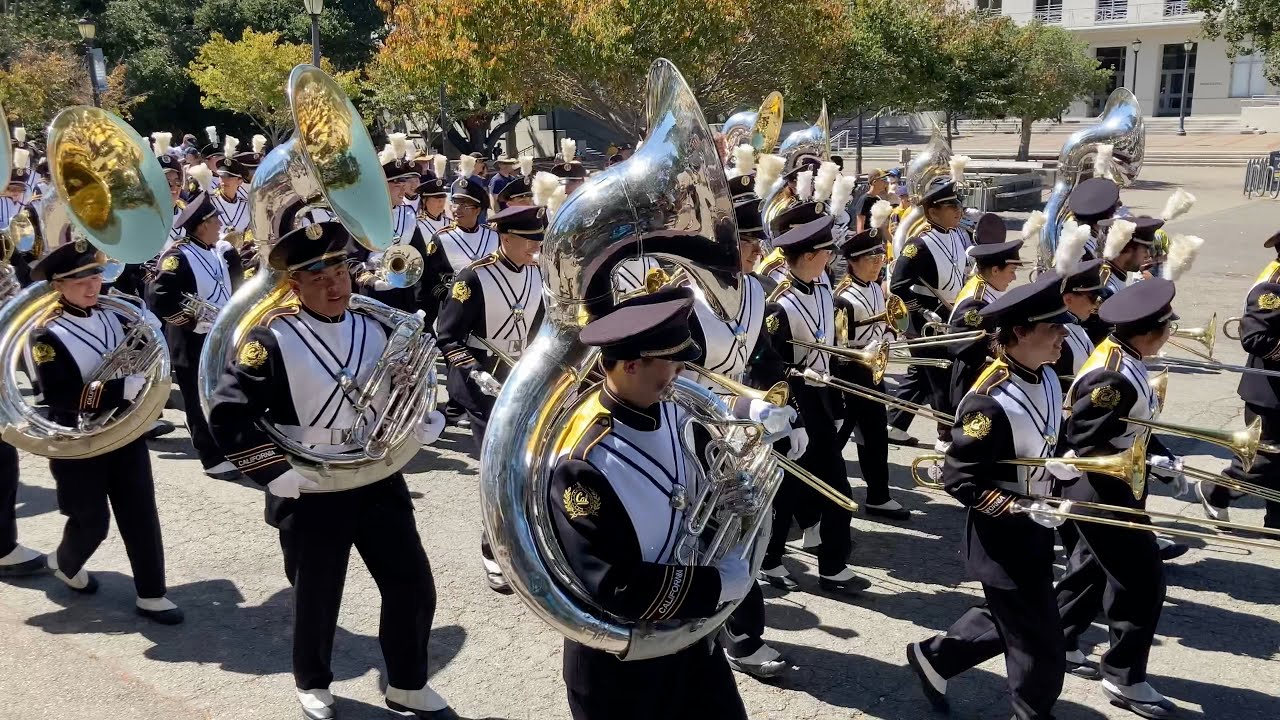 Cal Band march to Memorial Stadium vs. UC Davis 2022 Berkeley California