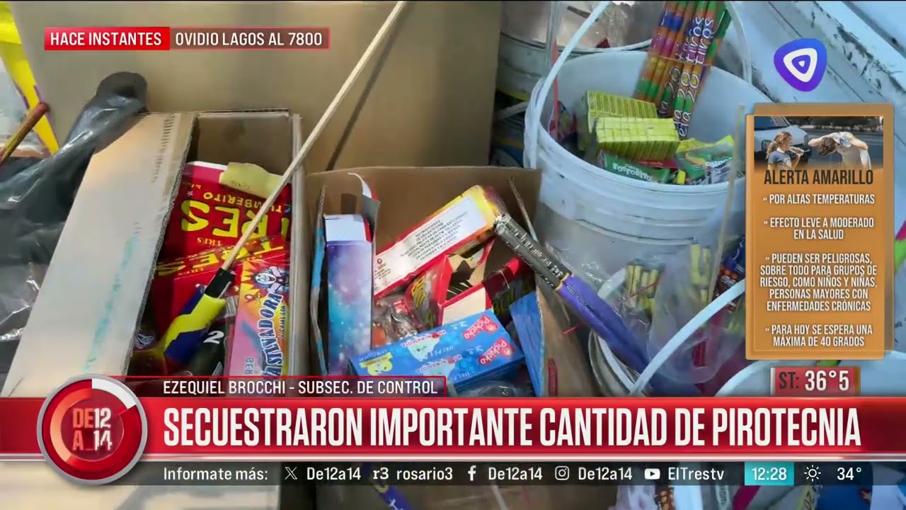 Secuestro de pirotecnia en distintos barrios