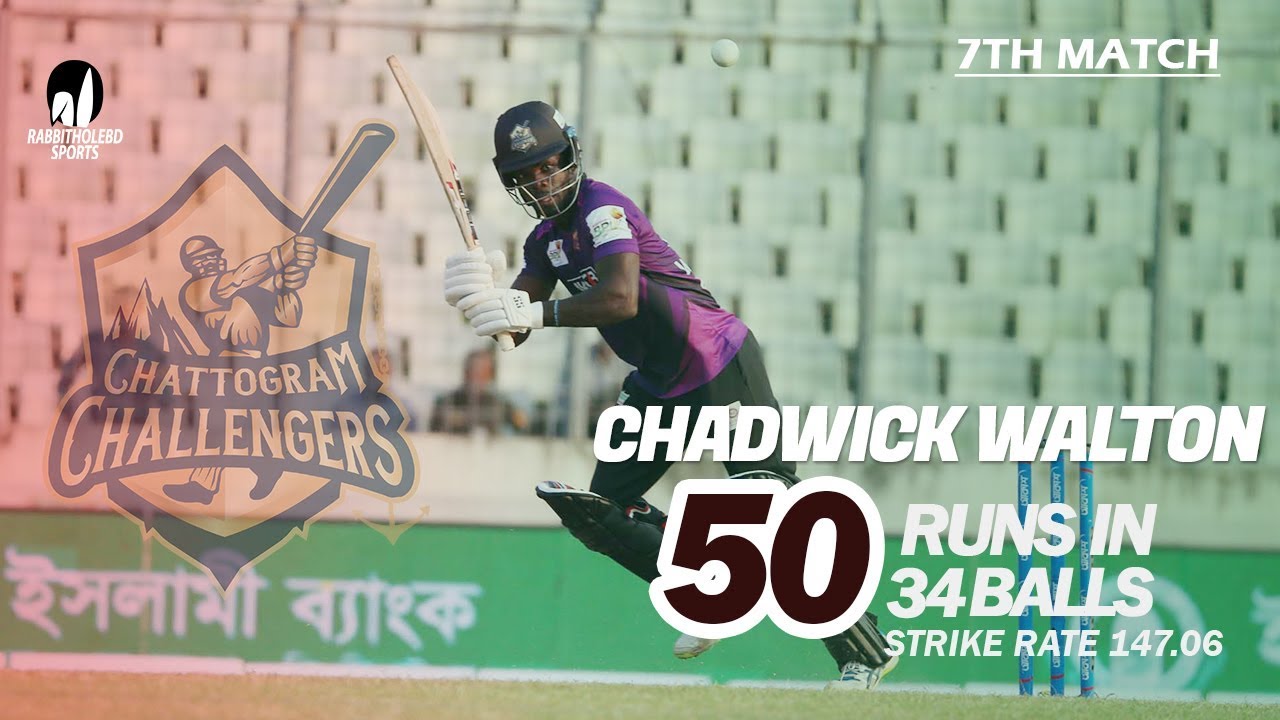 Chadwick Walton's 50 Run Against Rangpur Rangers | 7th Match | Season 7|Bangabandhu BPL 2019-20