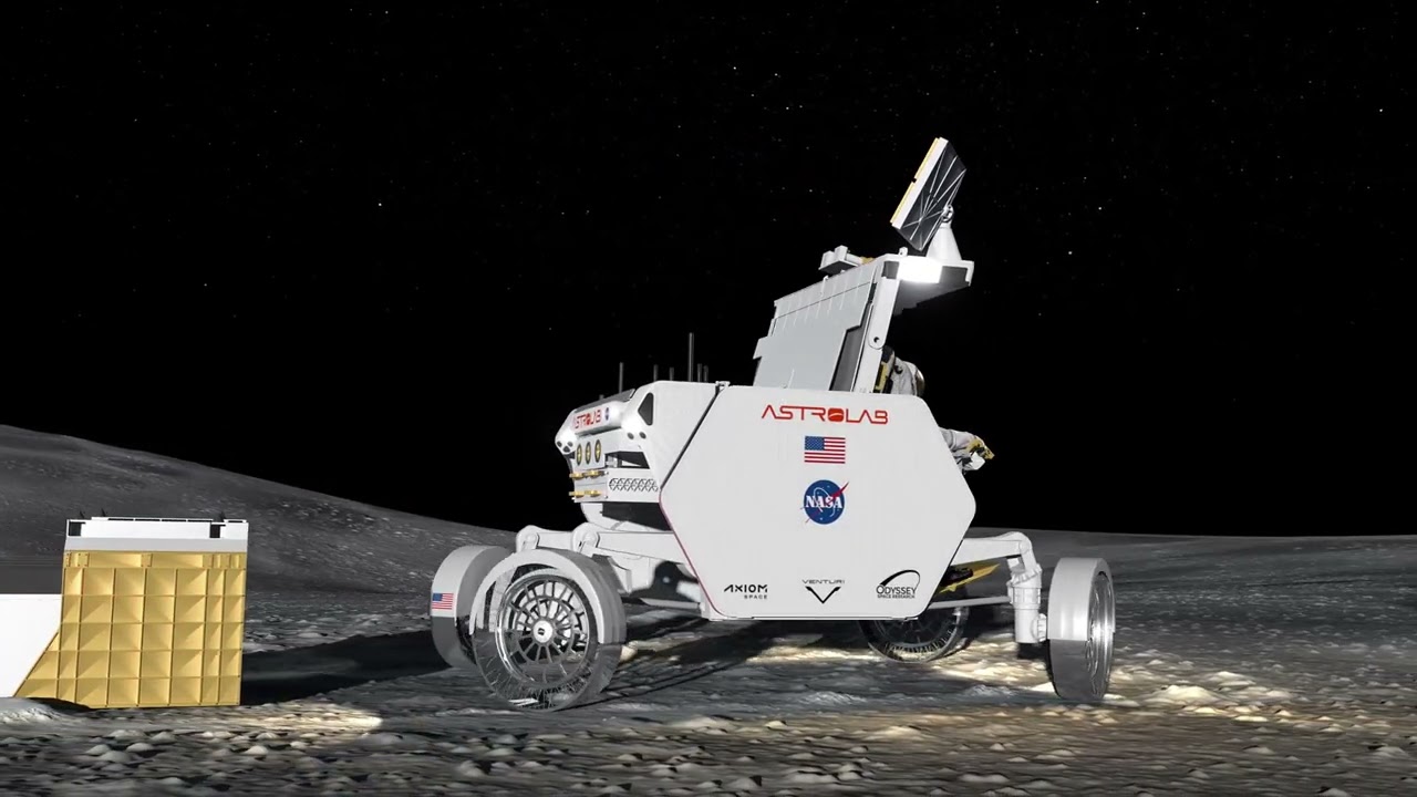 Astrolab's FLEX Rover on the Lunar Surface (Full Animation)