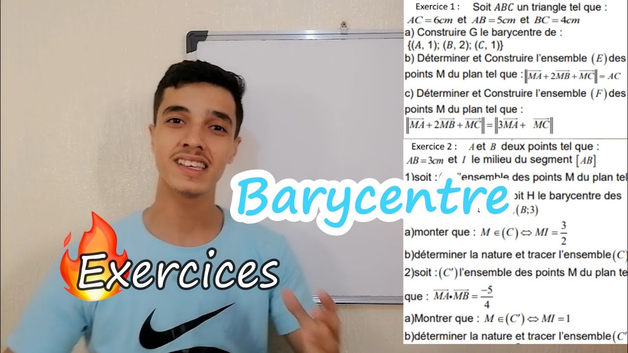 Barycentre 1bac - Exercices intéressants🔥