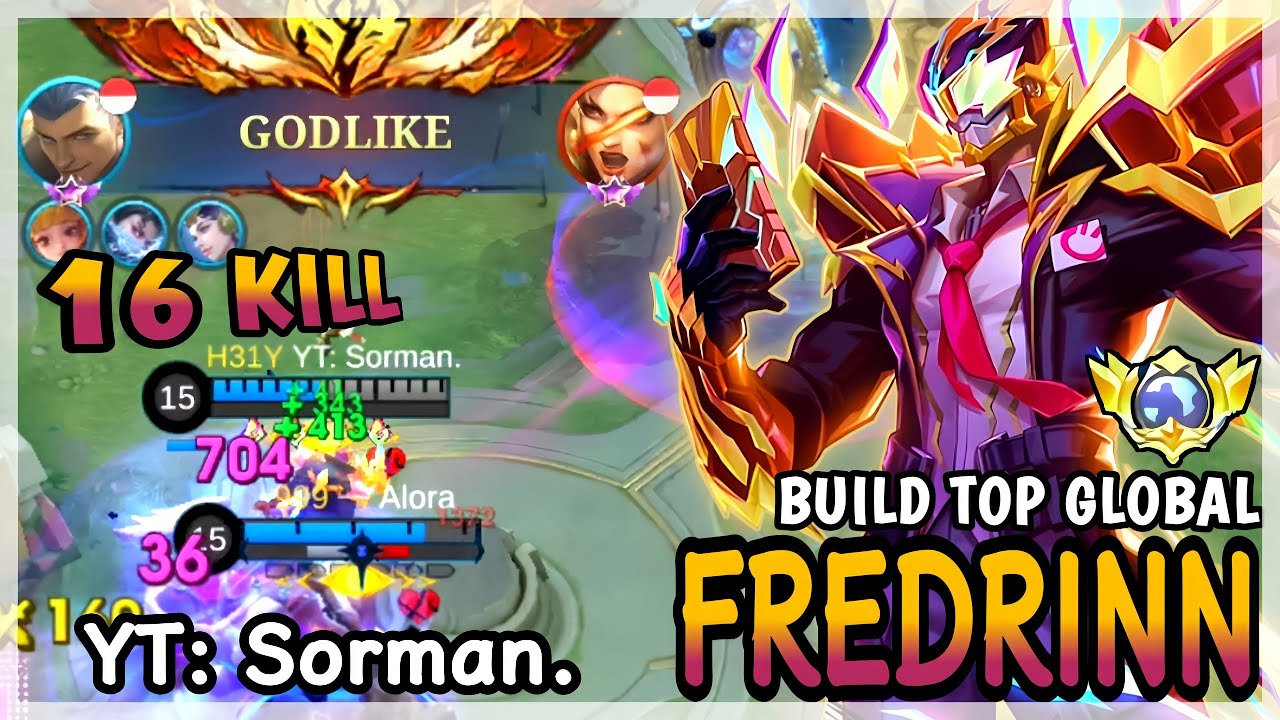 Agresif Gameplay | Fredrinn Best Build in 2025 | Top 1 Global Fredrinn YT: Sorman. - MOBILE LEGENDS