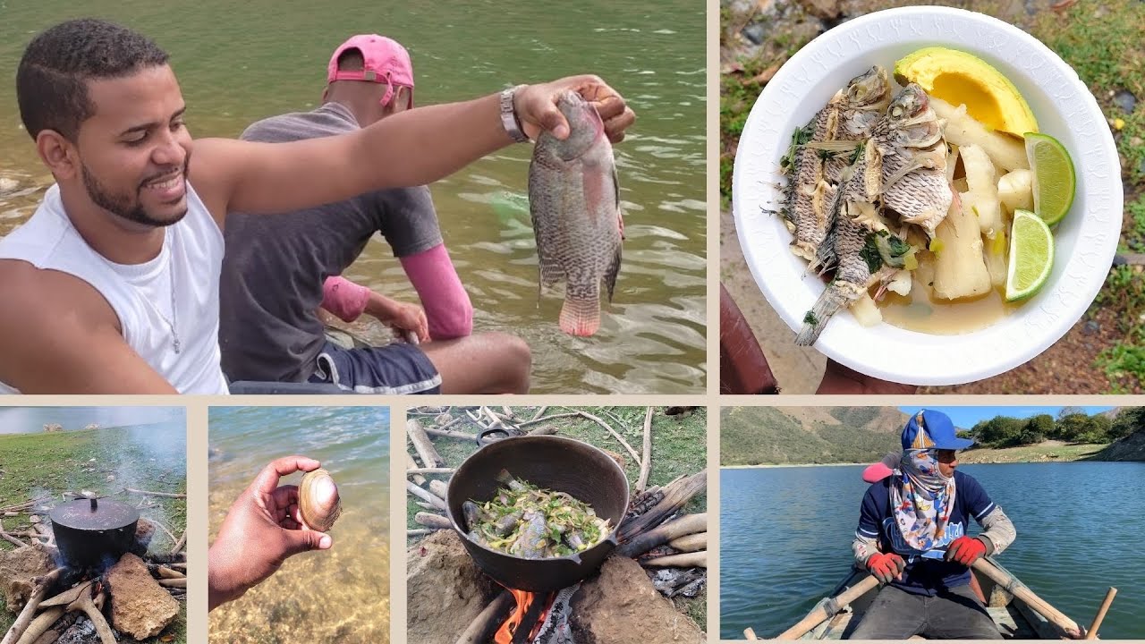 Pescando y Cocinando Tilapia en presa de Sabaneta | San Juan | RD