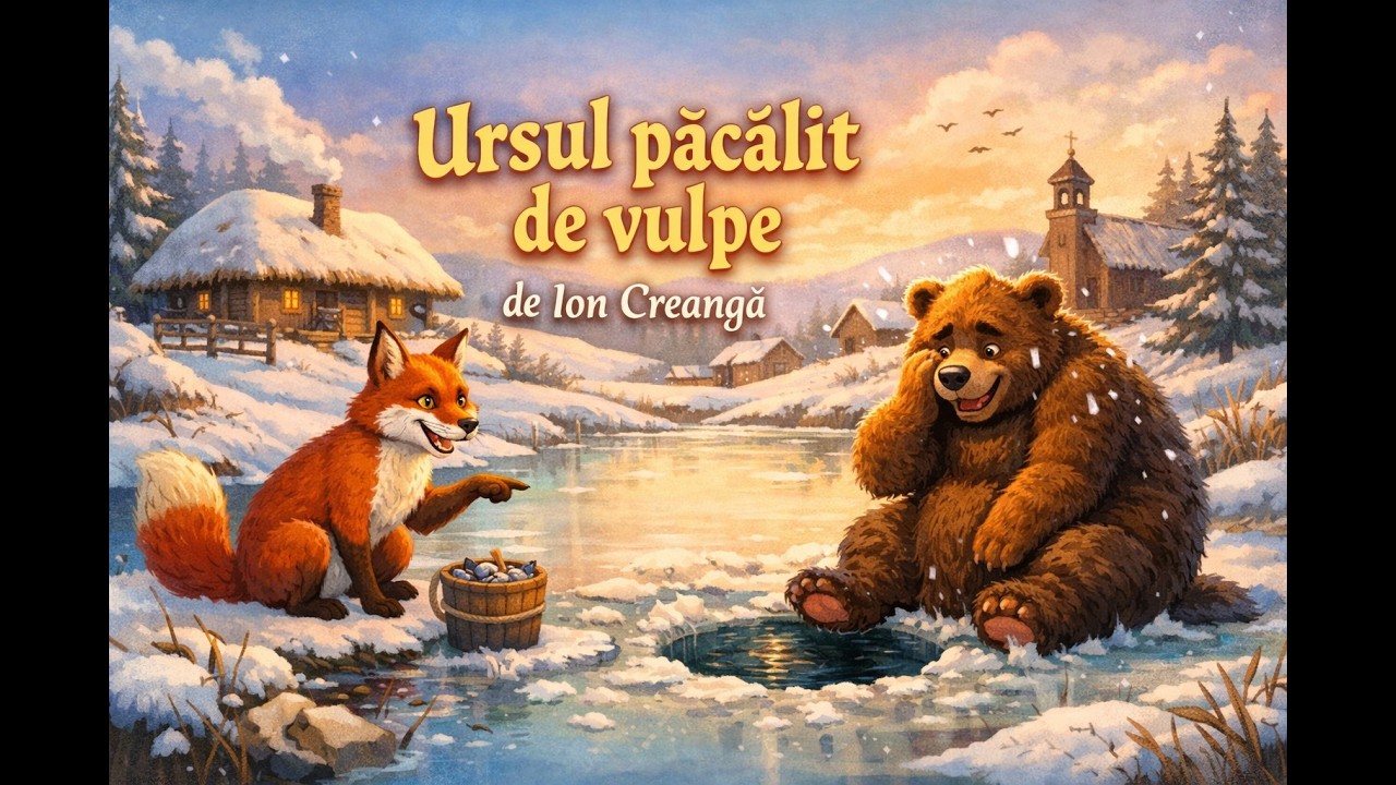 Ursul păcălit de vulpe- Ion Creangă | Poveste audio scurtă pentru somn și relaxare