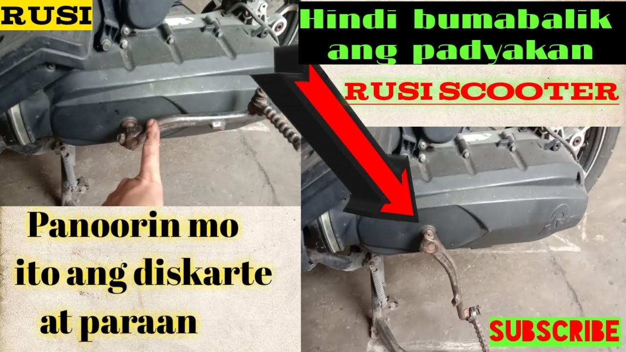 Paano palambutin ang kick starter ng mga bagong modelo na rusi scooter | #tigas padyakan,