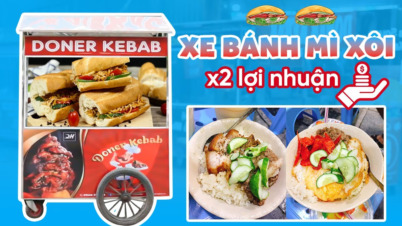 TOP 4 Mẫu xe bán xôi bánh mì BỀN ĐẸP, X2 LỢI NHUẬN