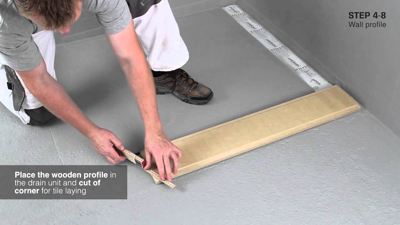 How to install Unidrain® Wet room installation with glass