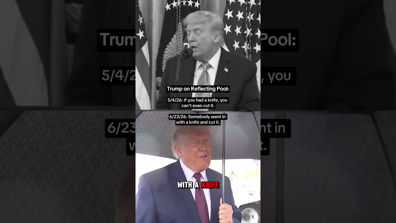 Trump on Reflecting Pool: Then vs. Now