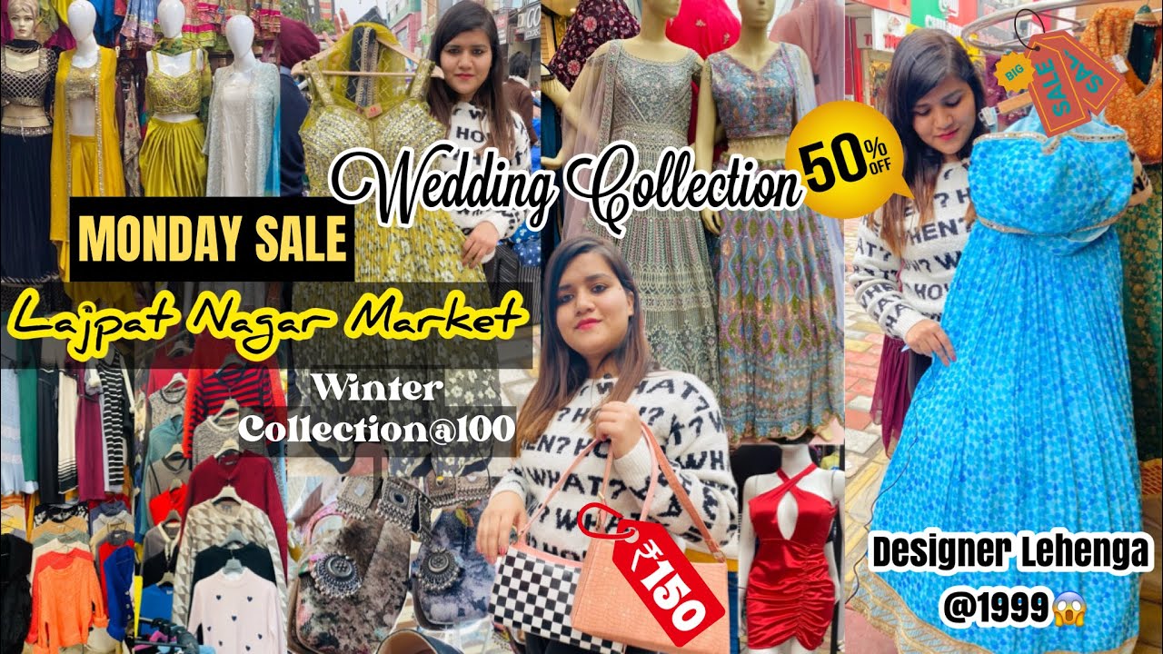 Lajpat Nagar Market Delhi On Monday | Bridal Collection,Heavy Lehenga Itne Saste 😱| Winter Sale 🥰