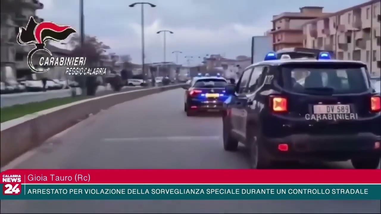 Arrestato a Gioia Tauro per violazione della sorveglianza speciale durante un controllo stradale