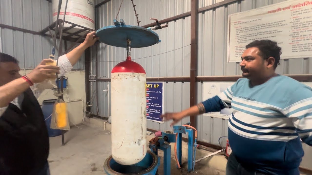 CNG Cylinder Testing | CNG cylinder fitness check |Step by step #cnggascylindertesting #cng