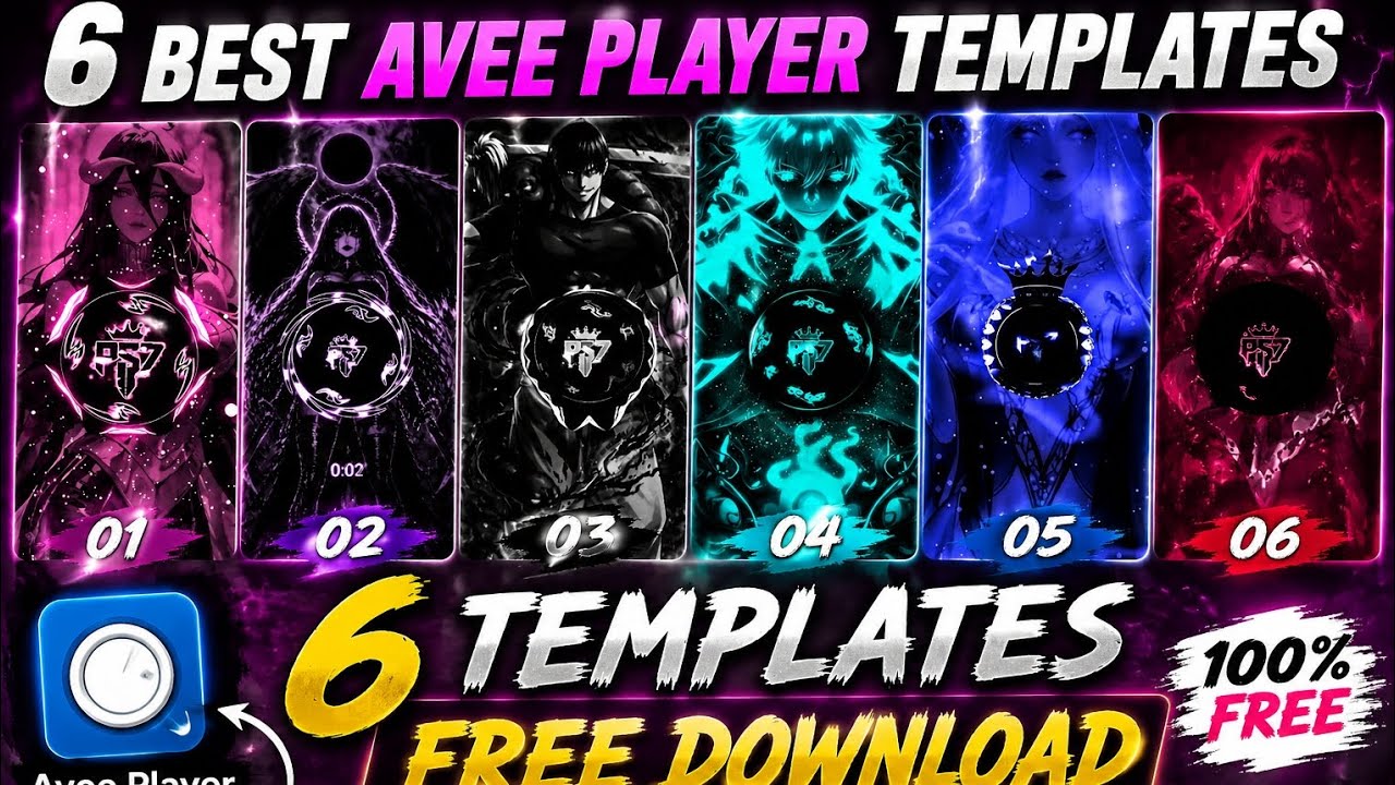 6 BEST AVEE PLAYER TEMPLATES FREE DOWNLOAD 😱 | Top Phonk Templates 2026