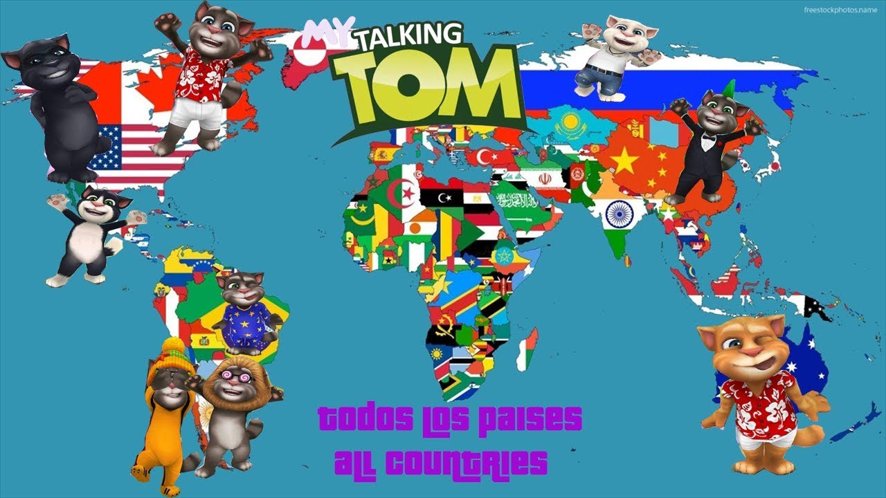 My Talking Tom Paises (Travel to the world) todos los paise en orden alfabetico