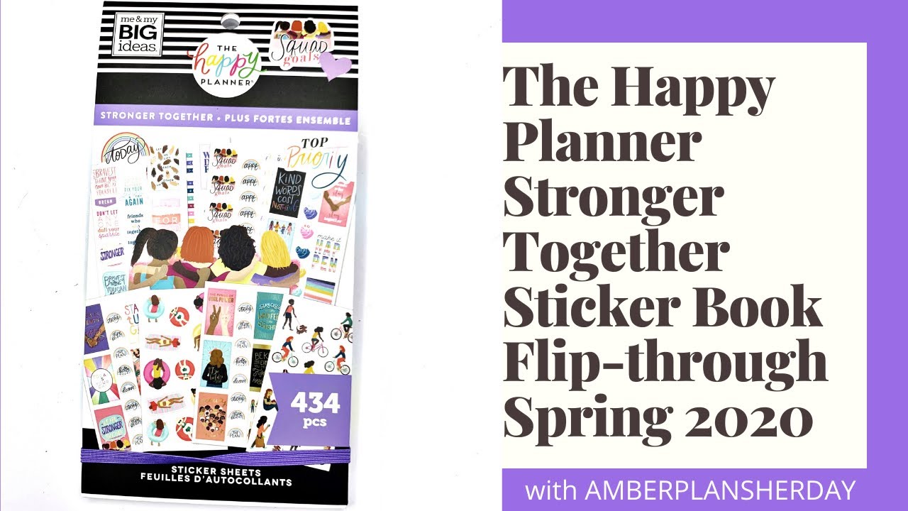 The Happy Planner Stronger Together Sticker Book Flip through - Spring 2020