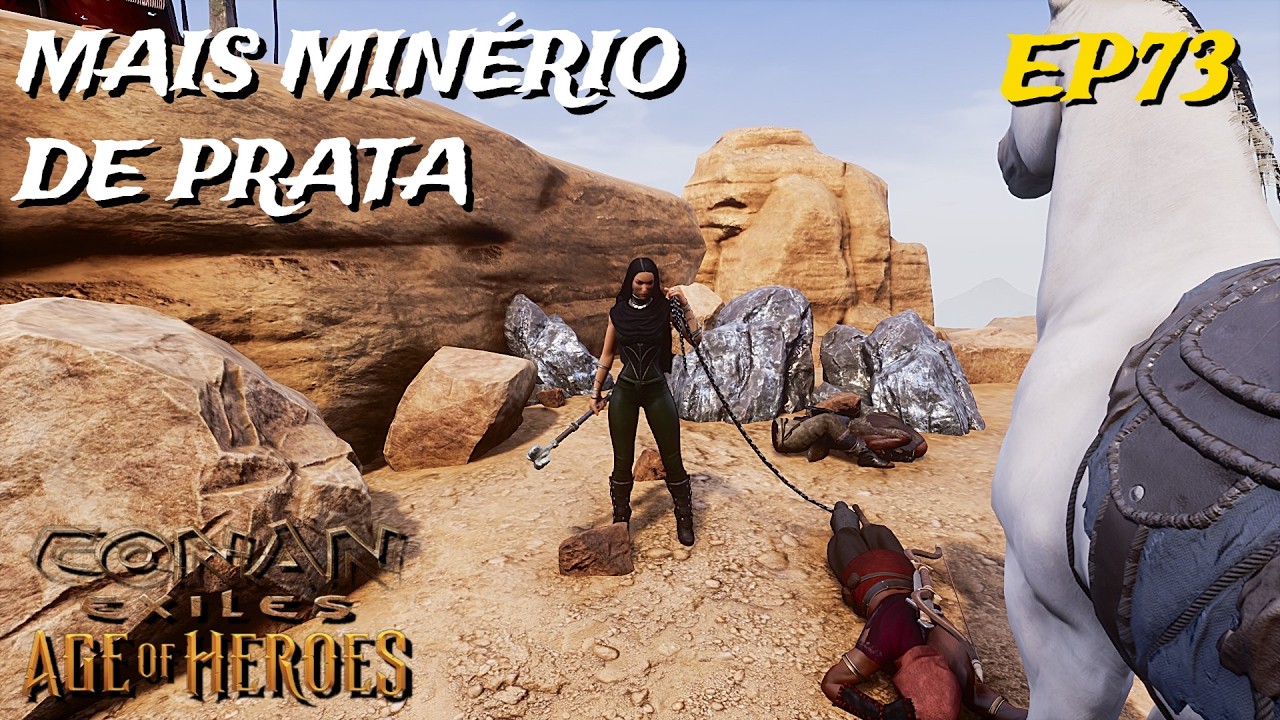 Conan exiles, Savage Wilds, ep72, acampamento com minério de prata