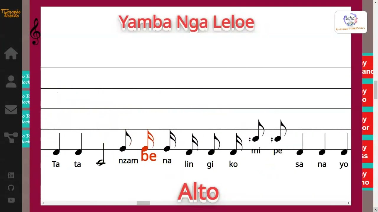 Yamba Nga Leloe - Offertoire en Lingala - Harm Ab Jérémie A. - Alto