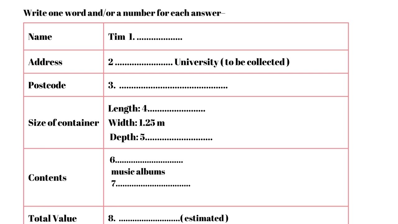 IELTS Listening Practice Test | Form Completion [ Very Important ]