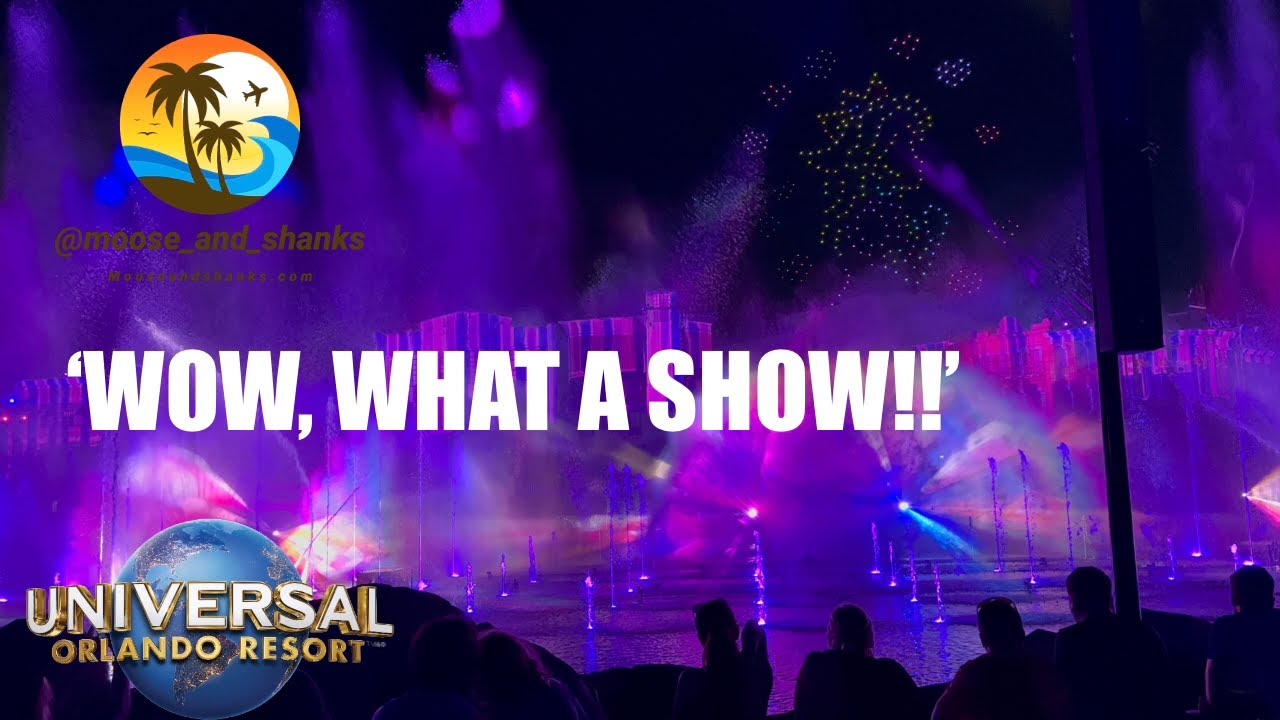 CINESATIONAL!! Universal Studios, Florida. Music, light and drones. June 2025. 4K. We were amazed!