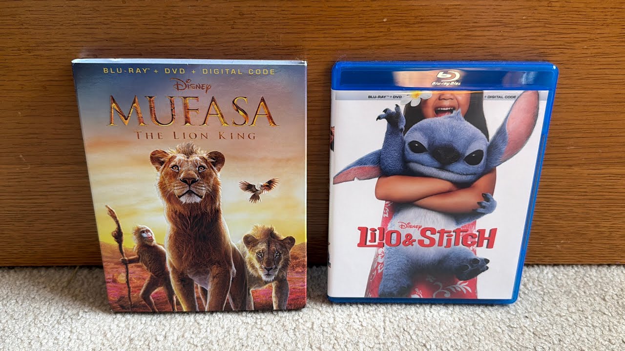 Mufasa the lion king and lilo and stitch live action Blu ray dvd review 
