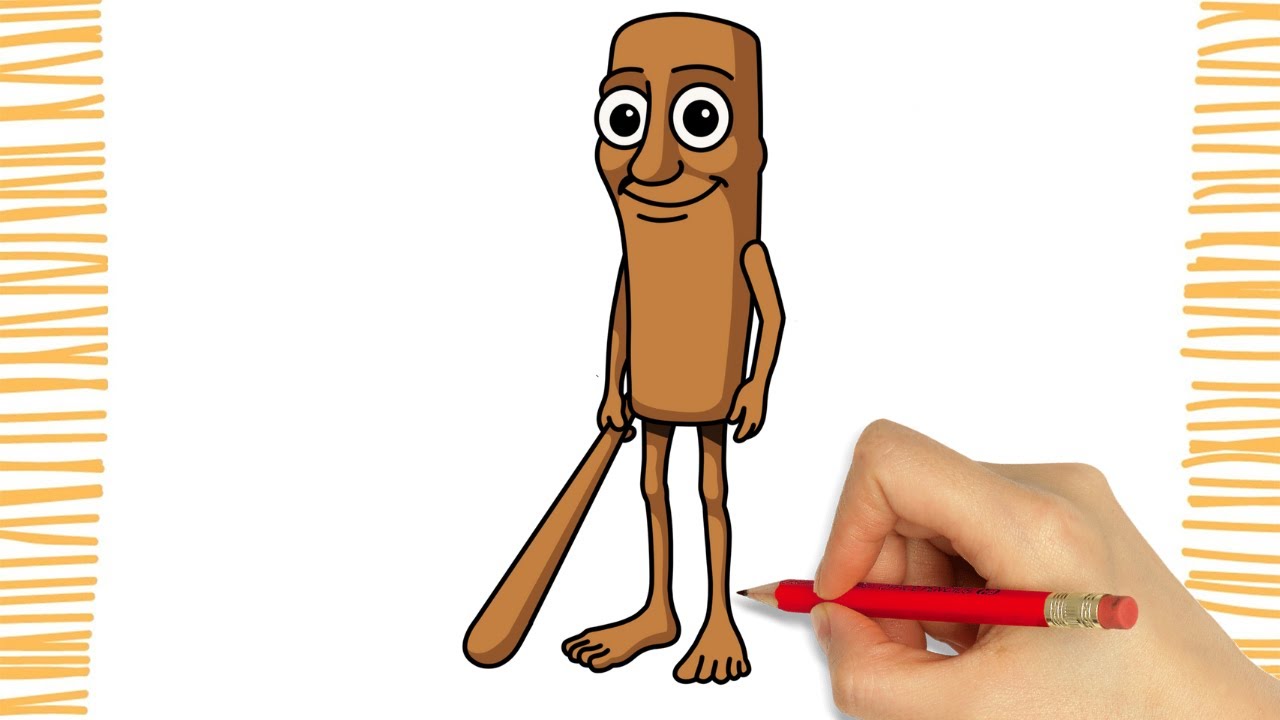 Como Dibujar a TUNG TUNG TUNG SAHUR I Facil
