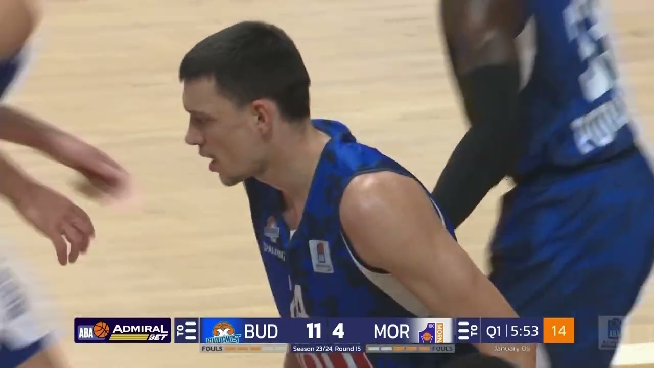 AdmiralBet ABA League 2023/24, Round 15 match: Budućnost VOLI - Mornar-Barsko zlato (5.1.2024)