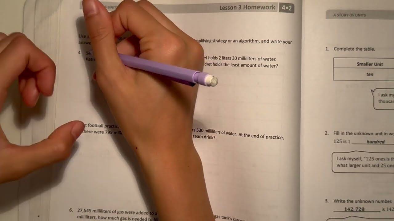 Eureka Math Grade 4 Module 2 Lesson 3 Homework (Succeed) | Math With Aubrey