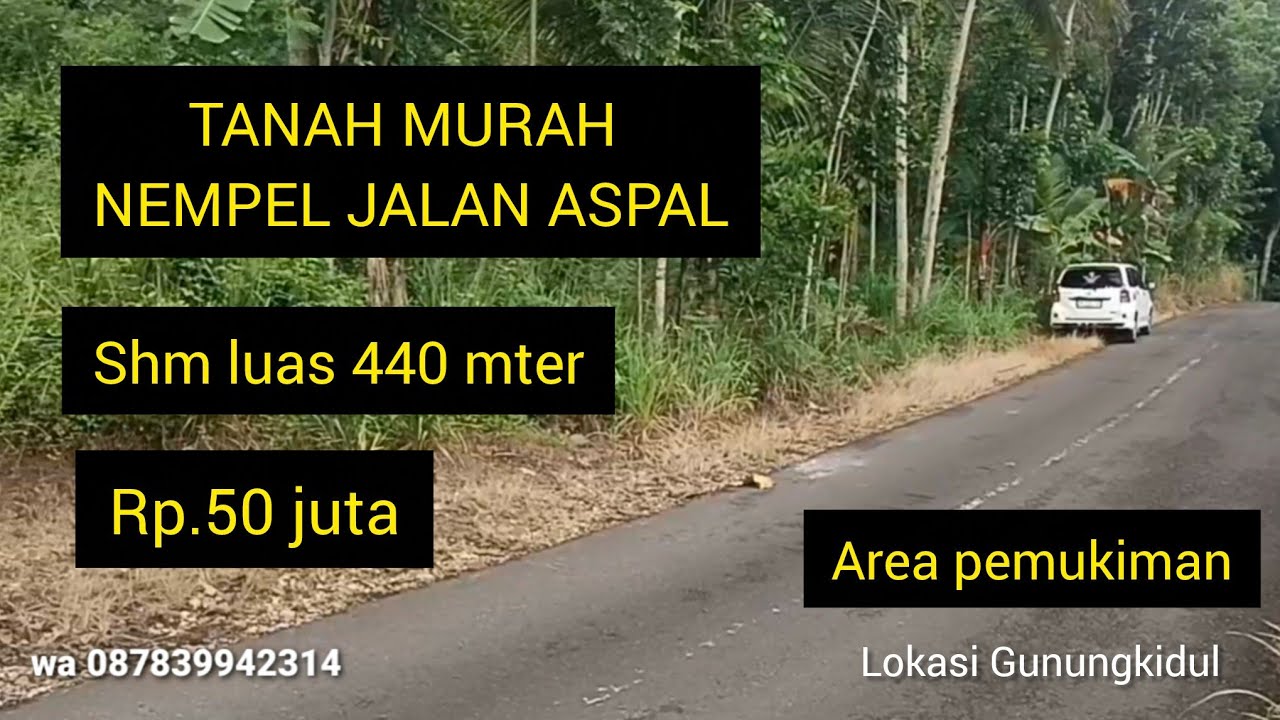 TANAH NEMPEL JALAN ASPAL MURAH HANYA 50 JUTA