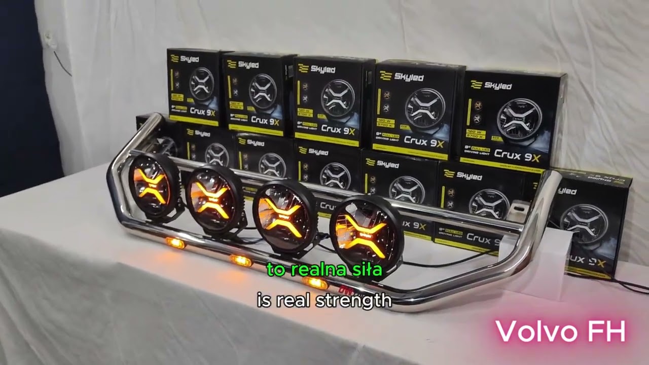 Volvo FH Globetrotter – orurowanie dachowe z lampami Skyled CRUX | DWTRUCK