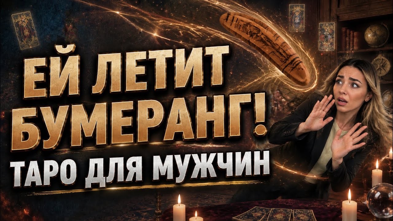 Таро для мужчин.  Ей летит бумеранг! Вернется ли ей бумеранг? Получит по заслугам? Она сожалеет!