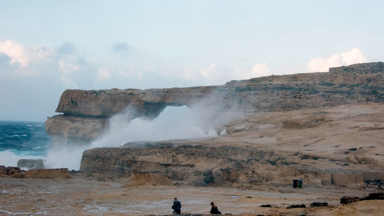 Azure Window at Dwejra - Gozo, Malta - Collapsed on 8th  March 2017 .