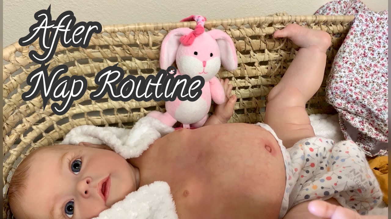 Baby Nadia After nap routine in the Moses basket reborn role-play