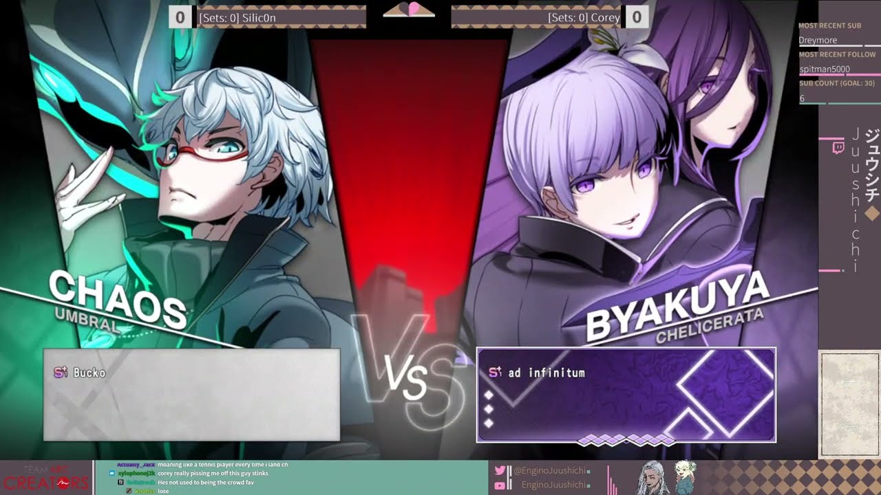Under Night Exhibition | Corey (Byakuya) vs Silic0n (Chaos) - Tennis Style 01.02.26