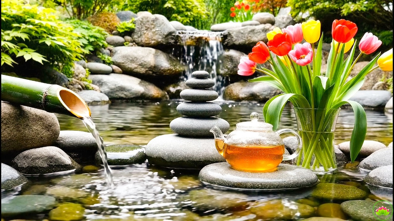 Deep Calm  Piano & Flowing Water Sounds